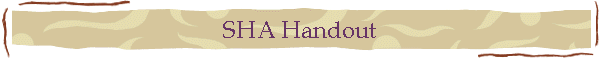 SHA Handout